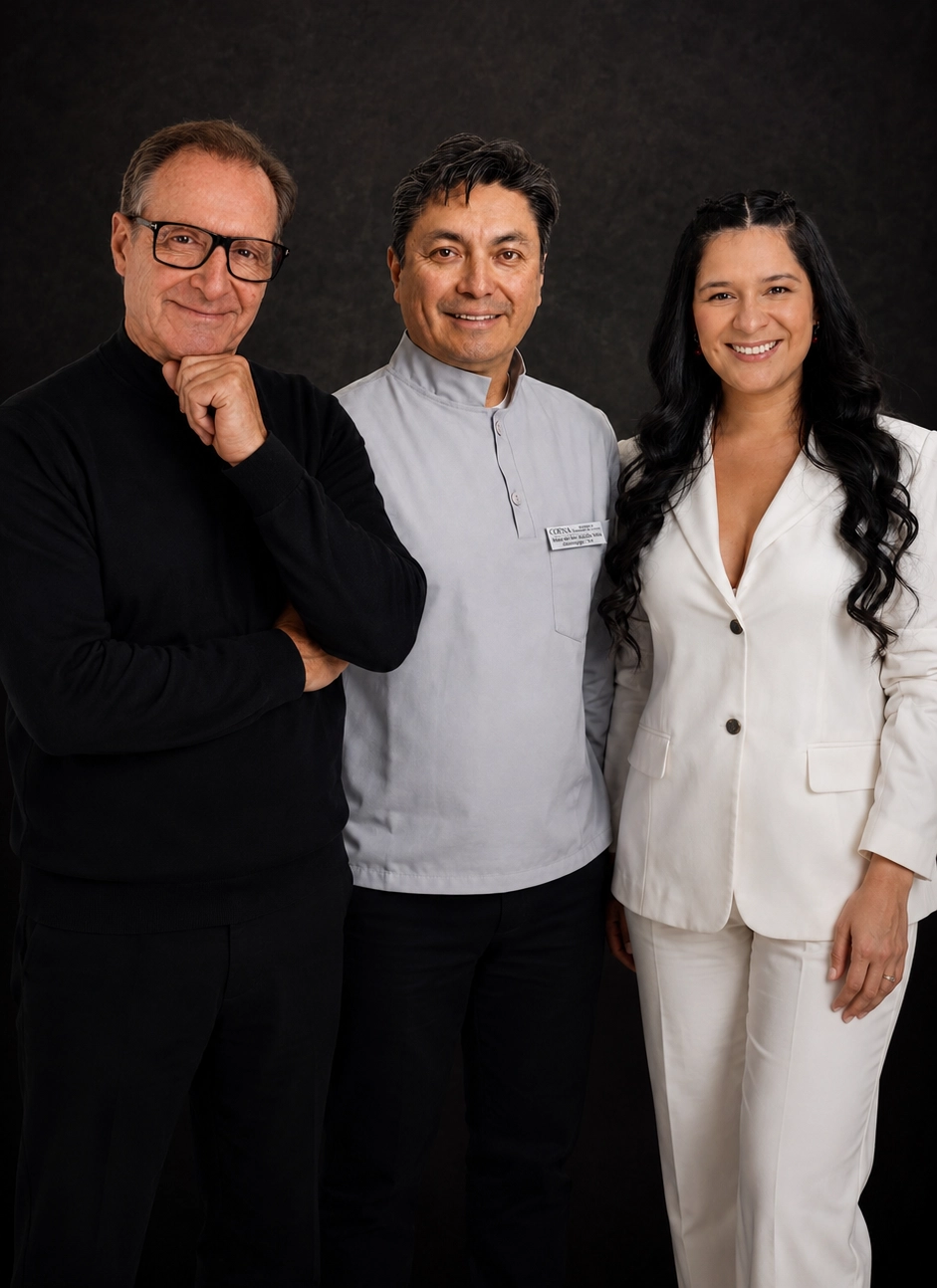 Dr. Emilio López Jiménez, Dr. Mario Caicedo y Dra. Daniela Proaño